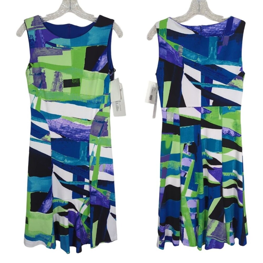 Frank Lyman Dress Size 2 Women's Abstract Print Sleeveless Dress Knee-Length‎